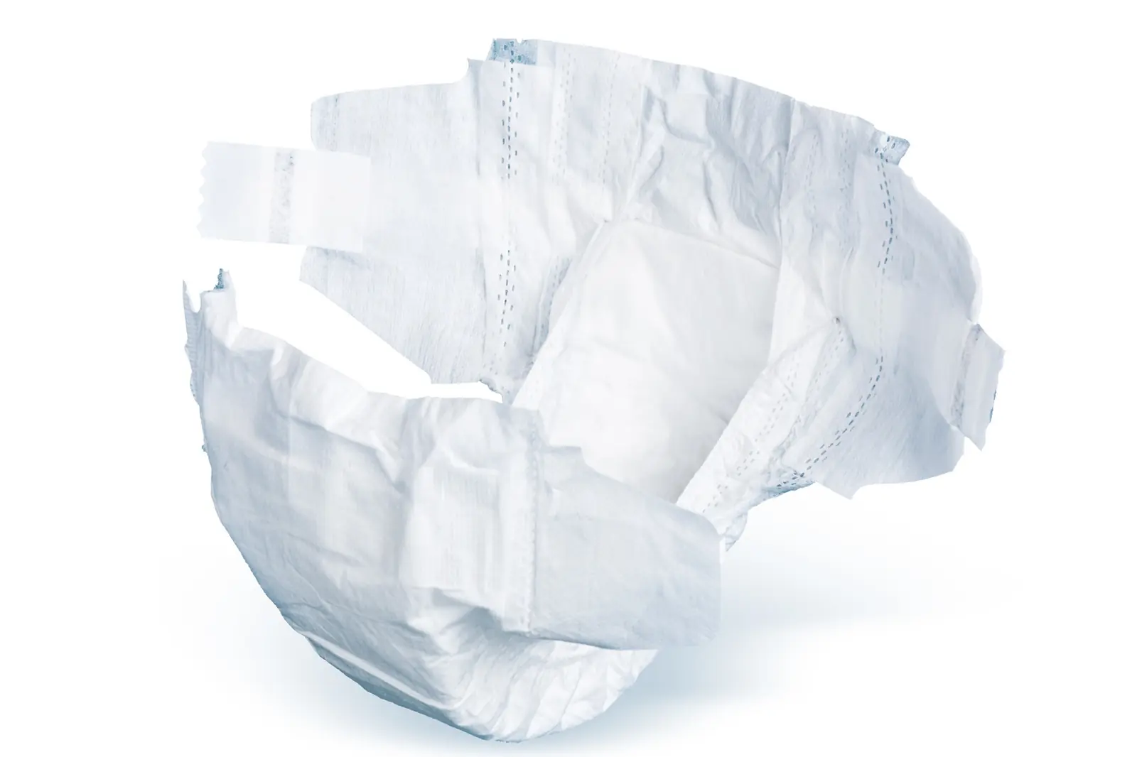 Textile backsheet for baby and adult diapers